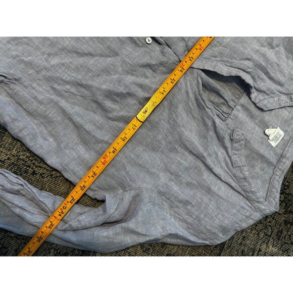 Sigrid Olsen Women’s 100% Linen Long Sleeve Top Sz XL Roll Tab Tunic Beachy - Picture 4 of 6